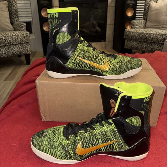 Nike Kobe IX Elite High Volt Gold Black Men’s 14 Excellent Cond No Box630847-077 main image 9